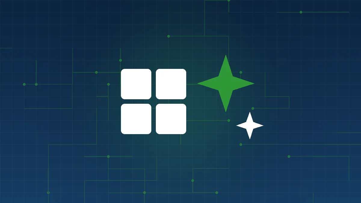 App tile grid with AI sparkles, illustrating Microsoft 365 Copilot readiness