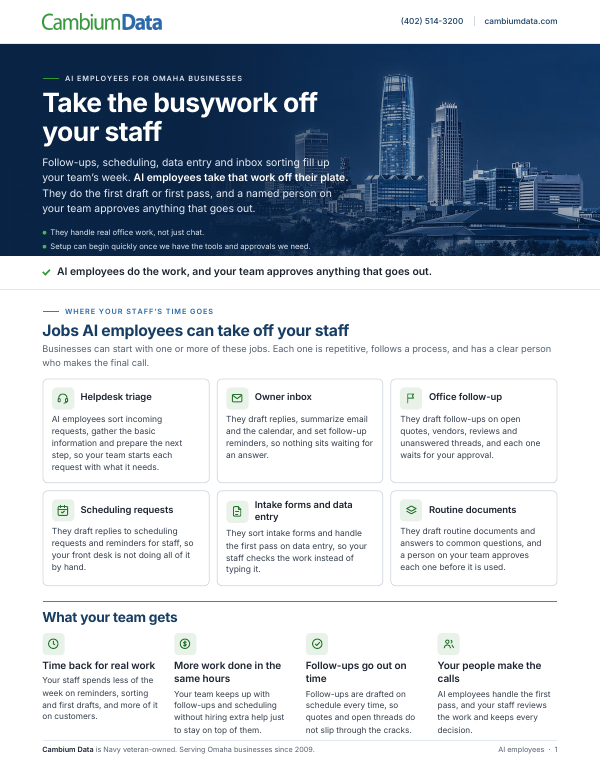 Cover page of the AI Employees PDF
