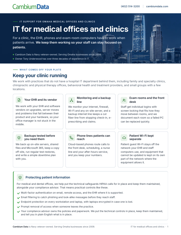 Cover page of the IT for Medical Offices and Clinics PDF